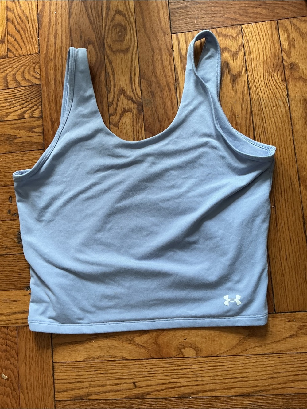 Under Armour Pale Blue Performance Crop Tank